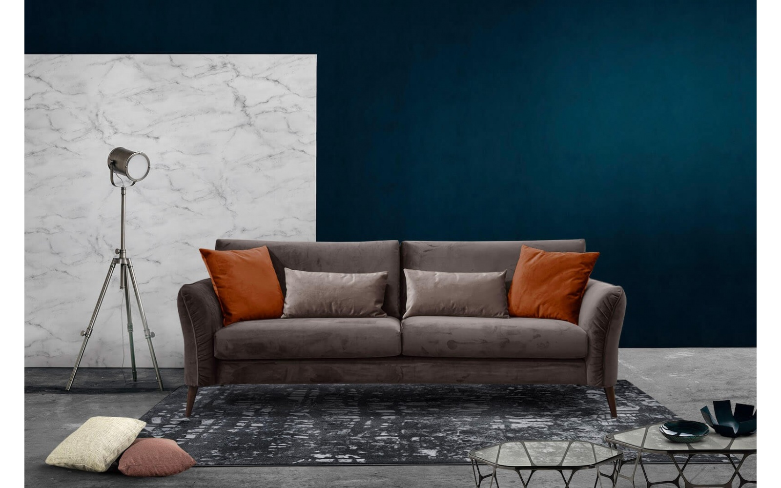 Canapé droit 3 places XXL FIGARI