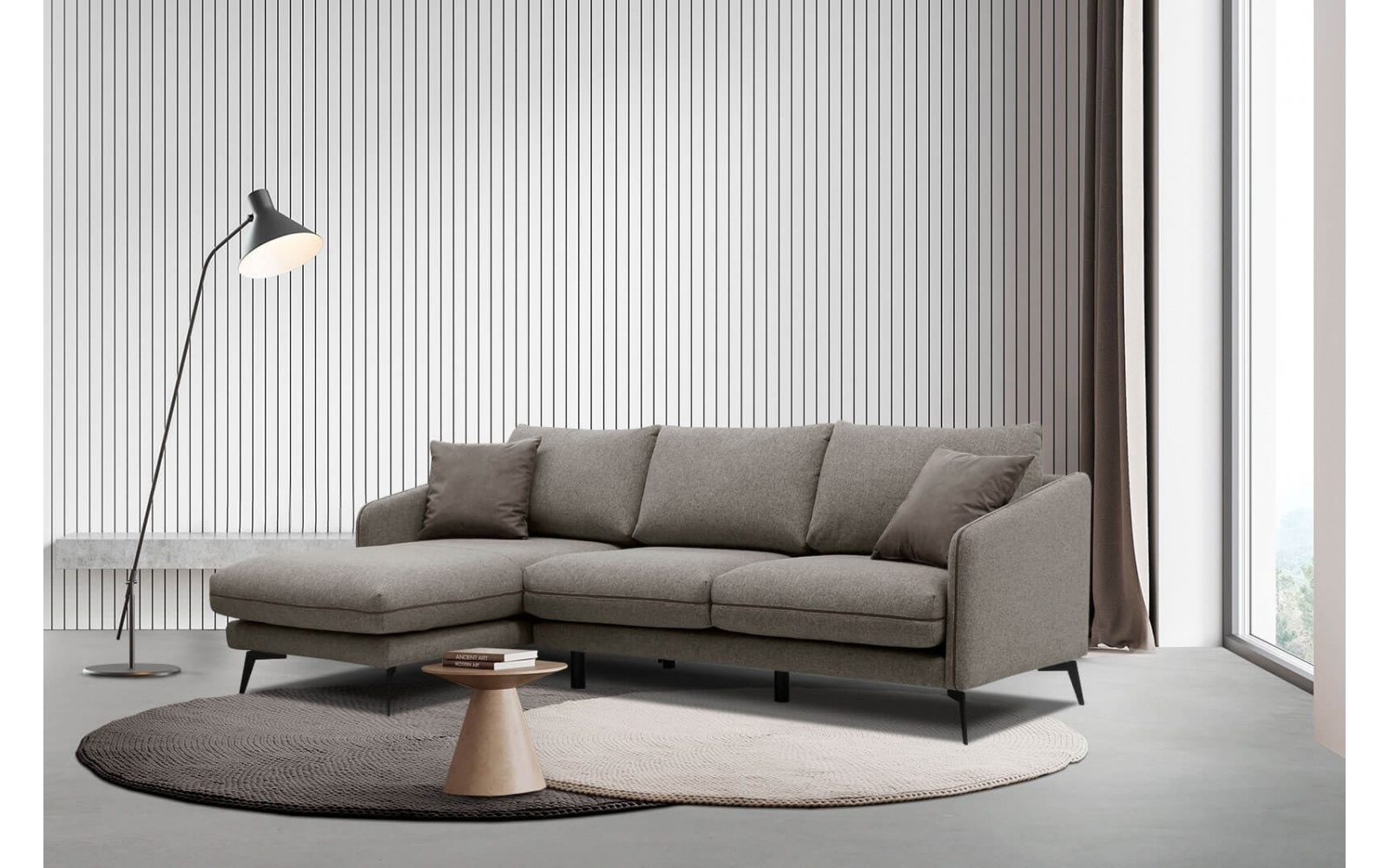 Canapé d'angle gauche 4 places SOGEL