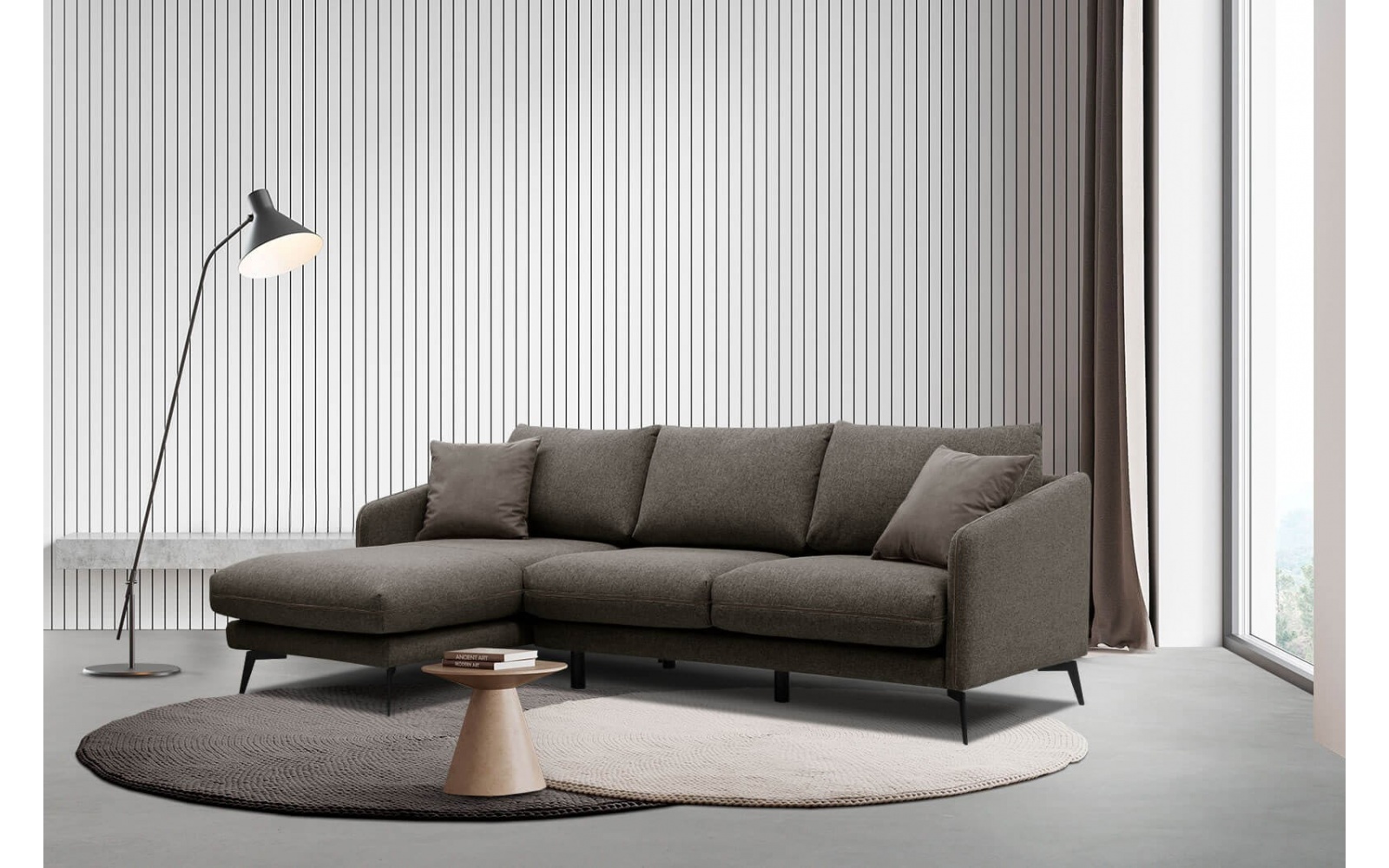 Canapé d'angle gauche 4 places SOGEL