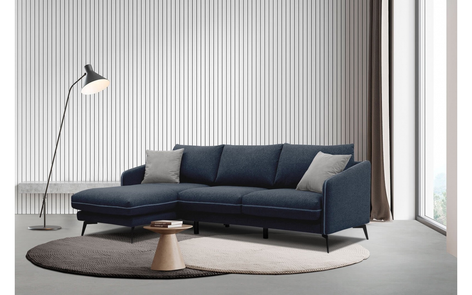 Canapé d'angle gauche 4 places SOGEL