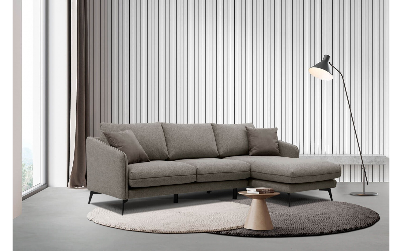 Canapé d'angle droit 4 places SOGEL