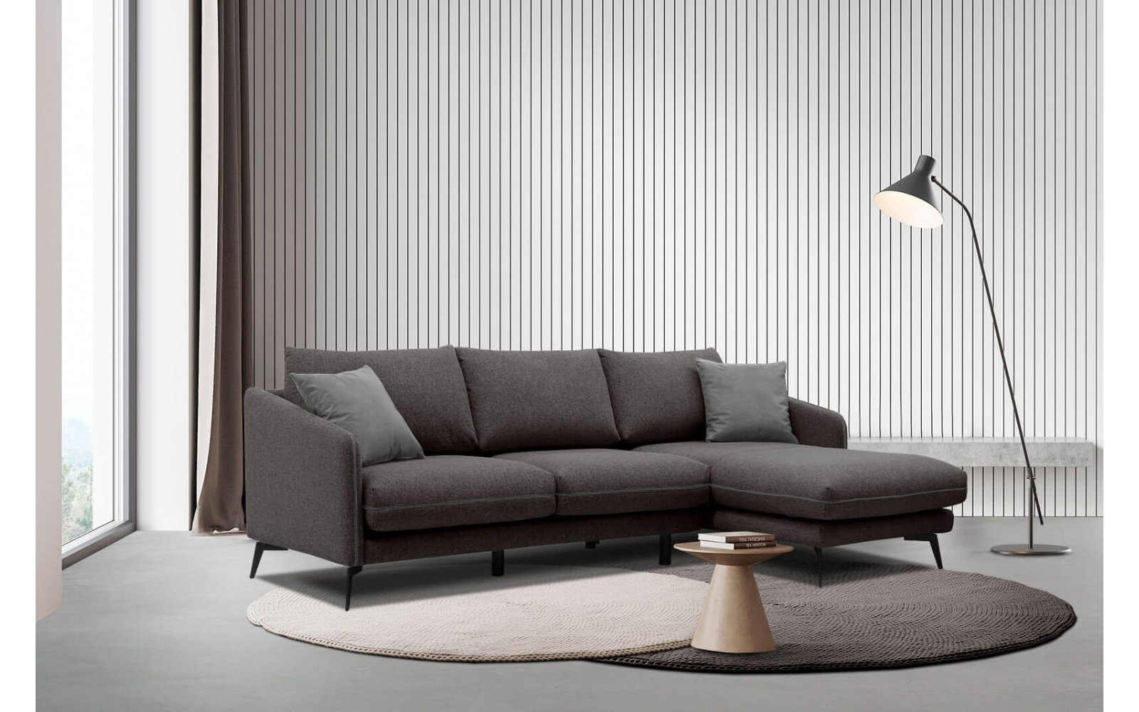 Canapé d'angle droit 4 places SOGEL