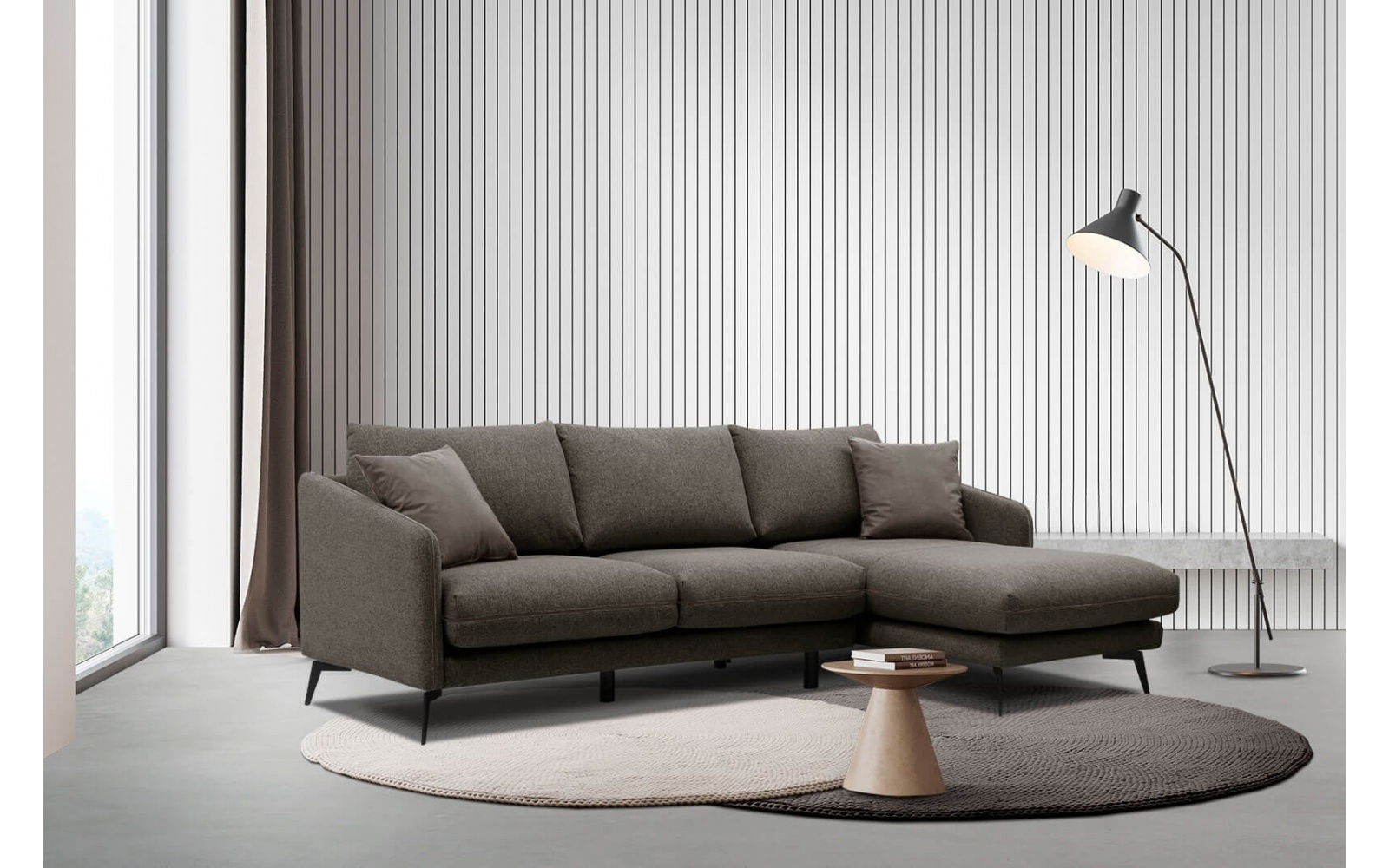 Canapé d'angle droit 4 places SOGEL