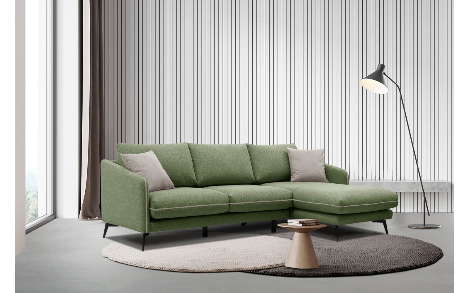 Canapé d'angle droit 4 places SOGEL