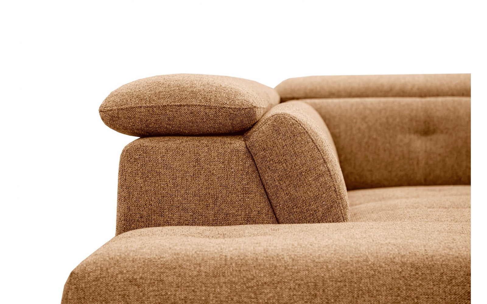 Canapé d'angle gauche avec appuis-tête réglables 5 places AVENA