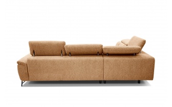 Canapé d'angle gauche avec appuis-tête réglables 5 places AVENA