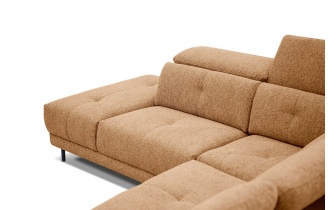 Canapé d'angle gauche avec appuis-tête réglables 5 places AVENA