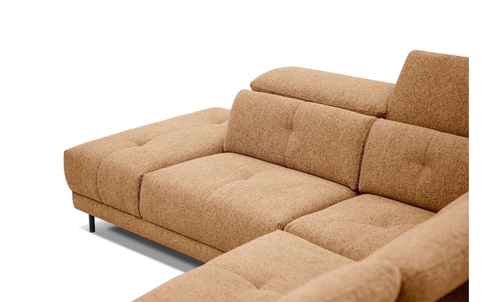 Canapé d'angle gauche avec appuis-tête réglables 5 places AVENA