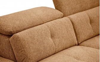 Canapé d'angle gauche avec appuis-tête réglables 5 places AVENA