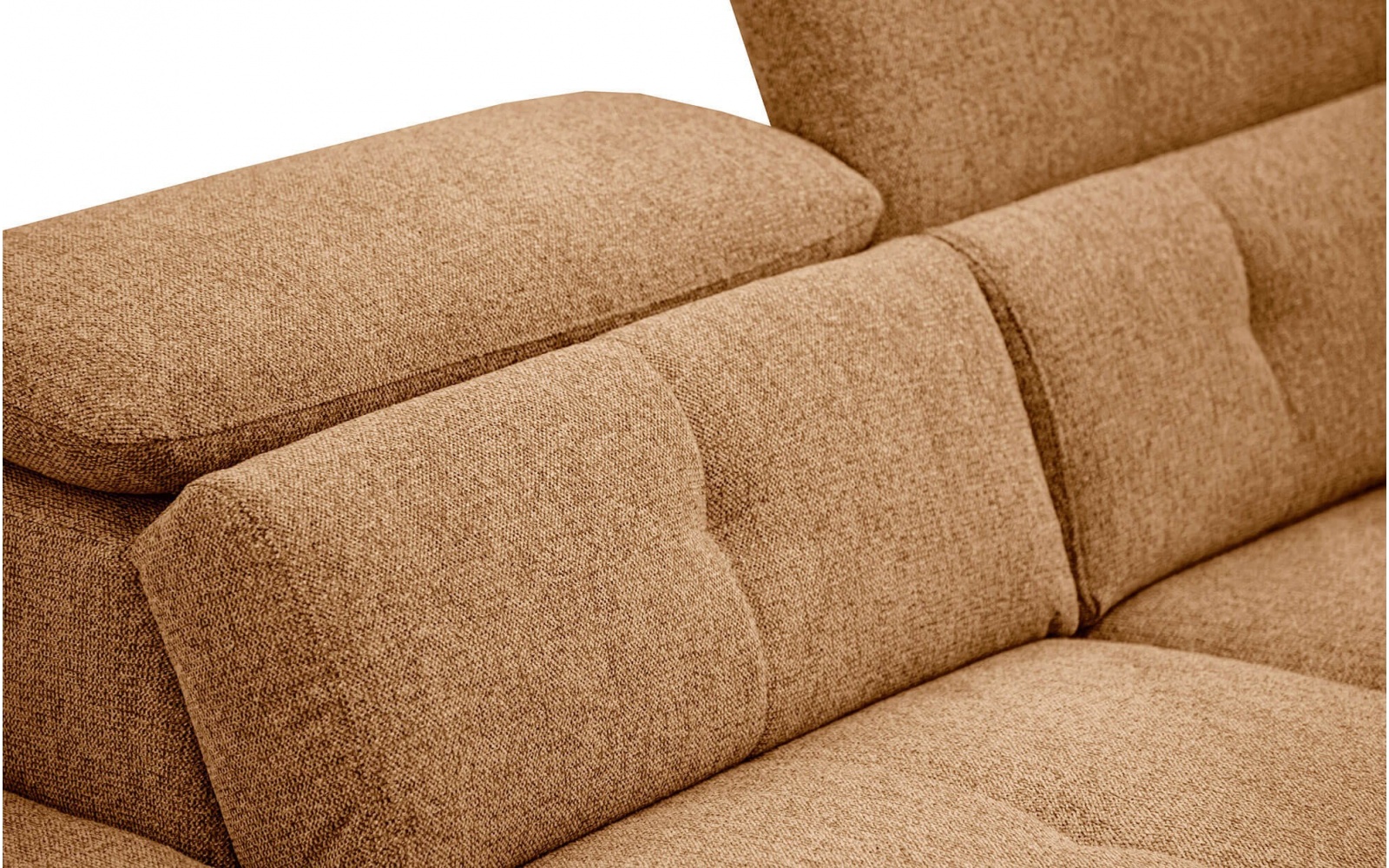 Canapé d'angle gauche avec appuis-tête réglables 5 places AVENA