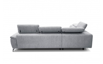 Canapé d'angle gauche avec appuis-tête réglables 5 places AVENA