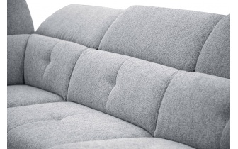 Canapé d'angle gauche avec appuis-tête réglables 5 places AVENA