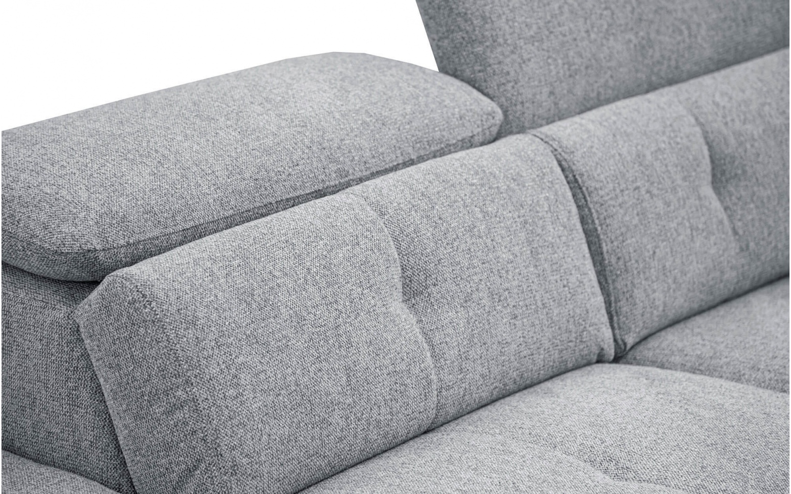 Canapé d'angle gauche avec appuis-tête réglables 5 places AVENA