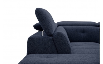 Canapé d'angle gauche avec appuis-tête réglables 5 places AVENA