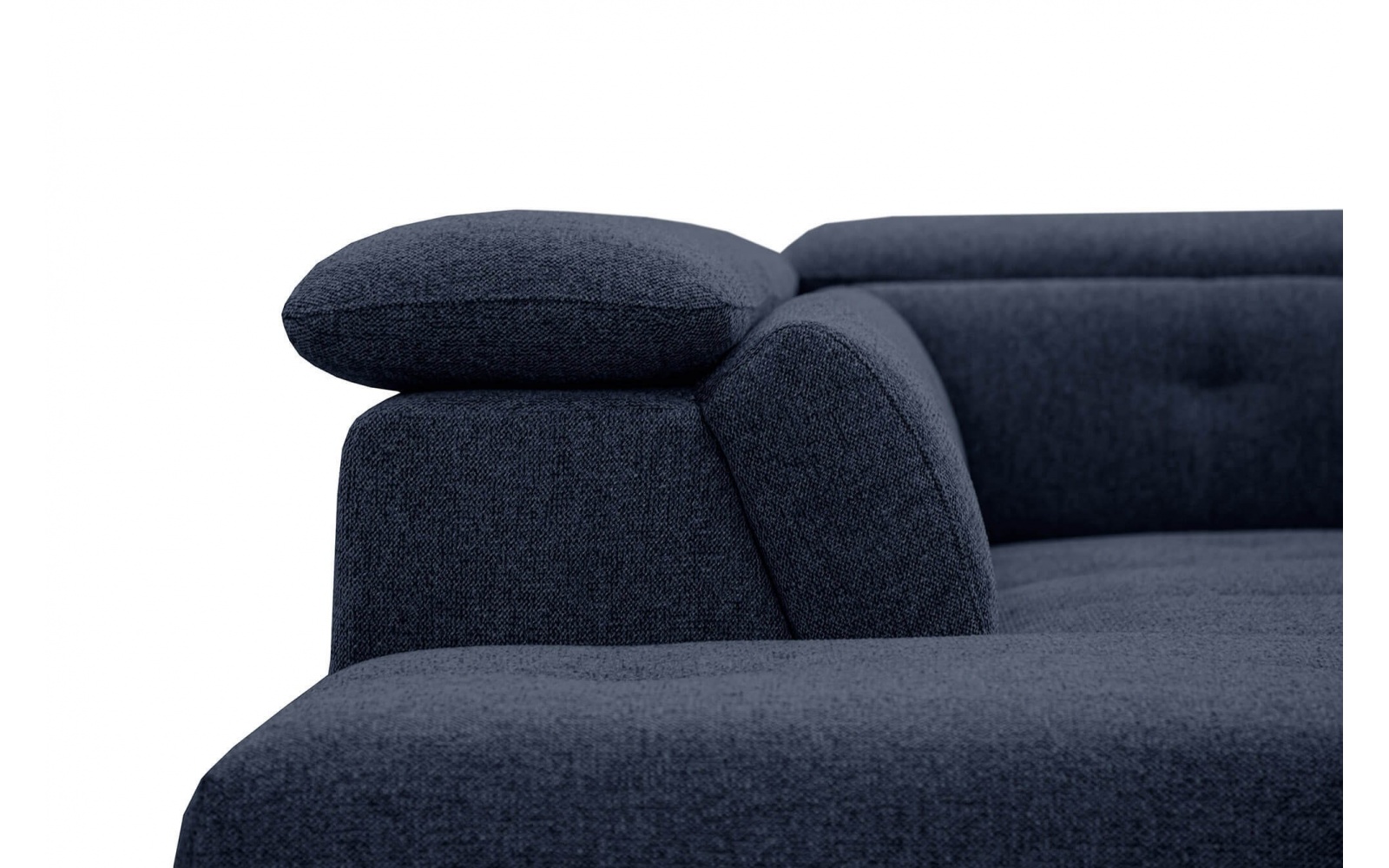 Canapé d'angle gauche avec appuis-tête réglables 5 places AVENA