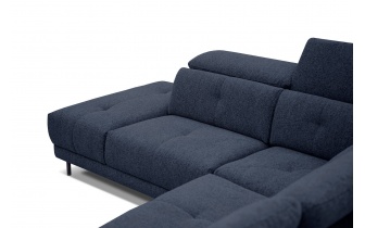 Canapé d'angle gauche avec appuis-tête réglables 5 places AVENA