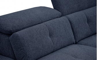 Canapé d'angle gauche avec appuis-tête réglables 5 places AVENA