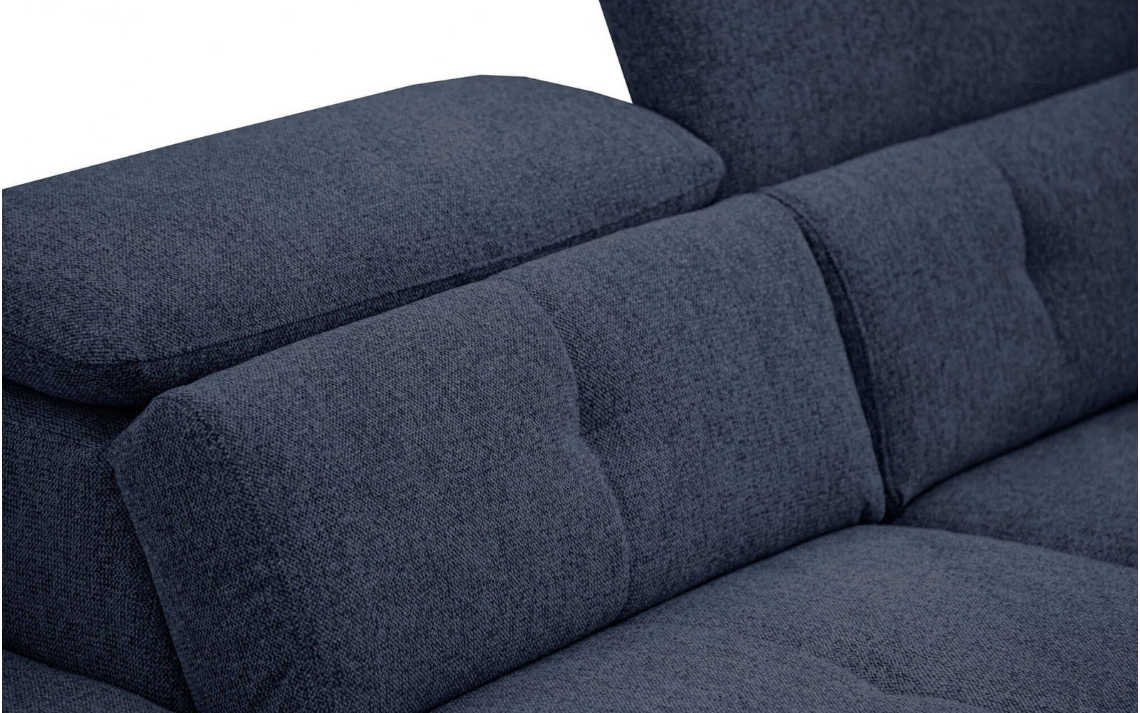 Canapé d'angle gauche avec appuis-tête réglables 5 places AVENA