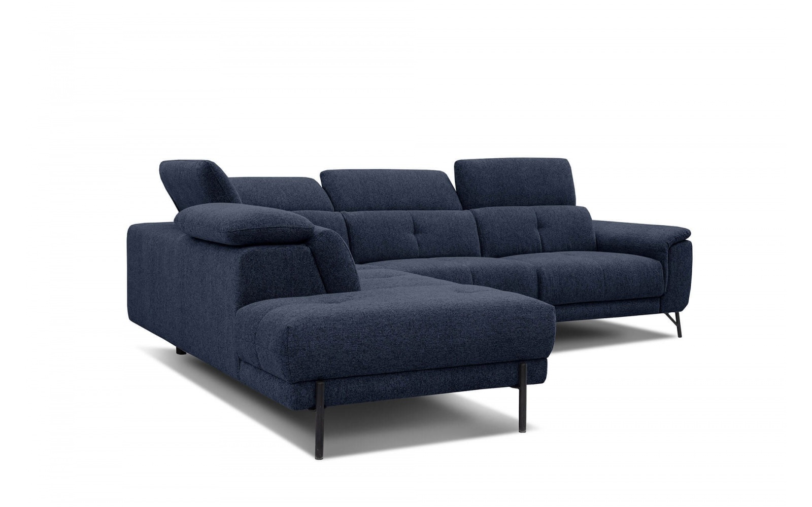 Canapé d'angle gauche avec appuis-tête réglables 5 places AVENA