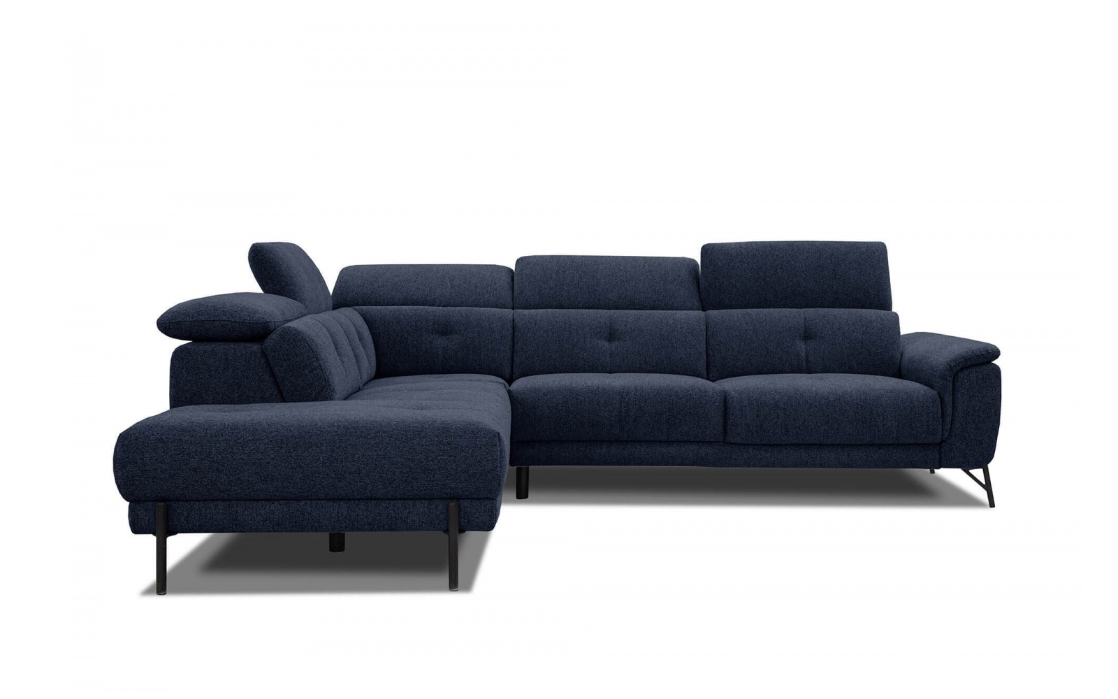 Canapé d'angle gauche avec appuis-tête réglables 5 places AVENA