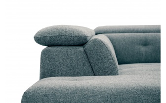 Canapé d'angle gauche avec appuis-tête réglables 5 places AVENA