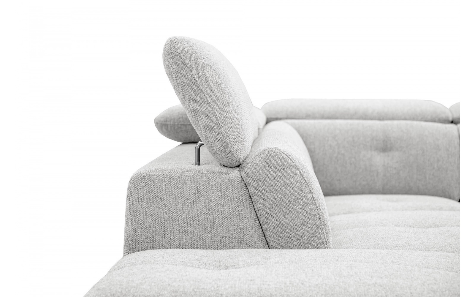 Canapé d'angle gauche avec appuis-tête réglables 5 places AVENA