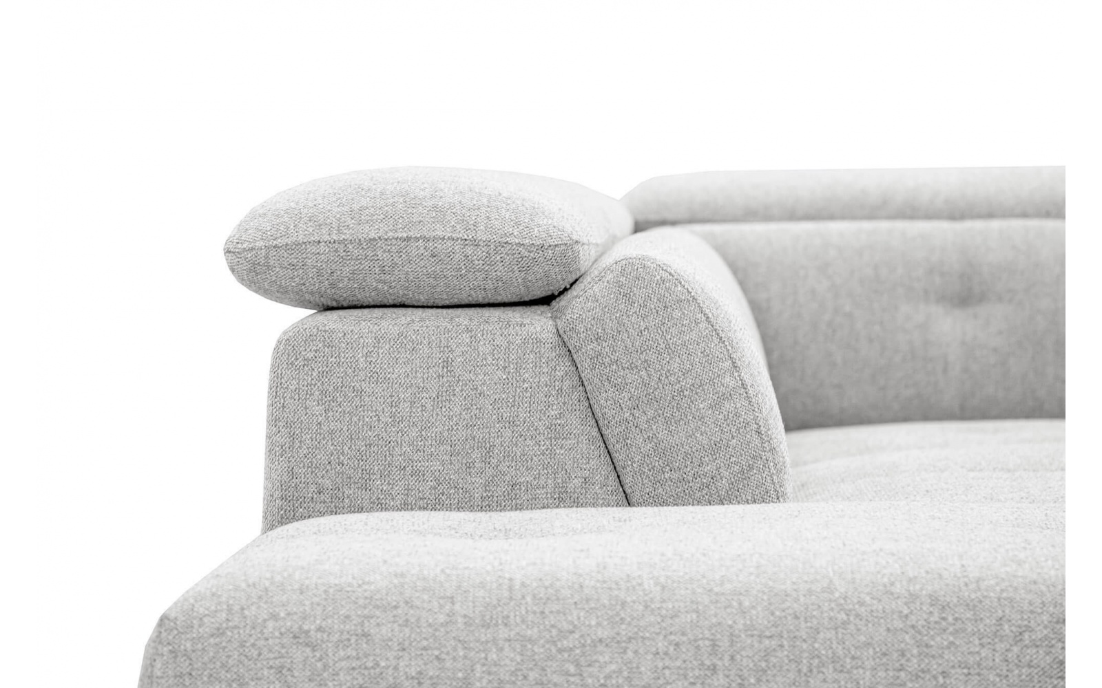 Canapé d'angle gauche avec appuis-tête réglables 5 places AVENA