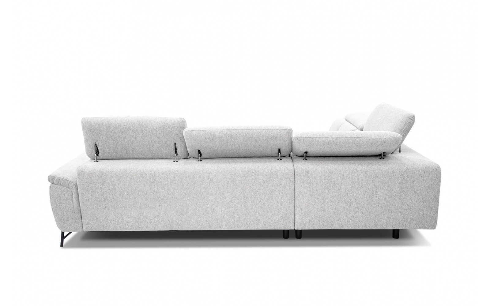 Canapé d'angle gauche avec appuis-tête réglables 5 places AVENA