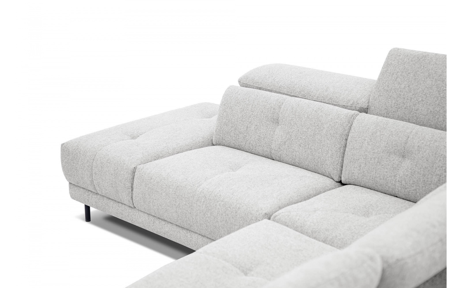 Canapé d'angle gauche avec appuis-tête réglables 5 places AVENA