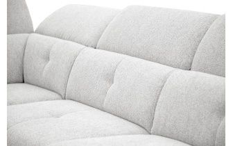 Canapé d'angle gauche avec appuis-tête réglables 5 places AVENA