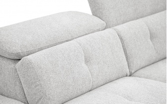 Canapé d'angle gauche avec appuis-tête réglables 5 places AVENA