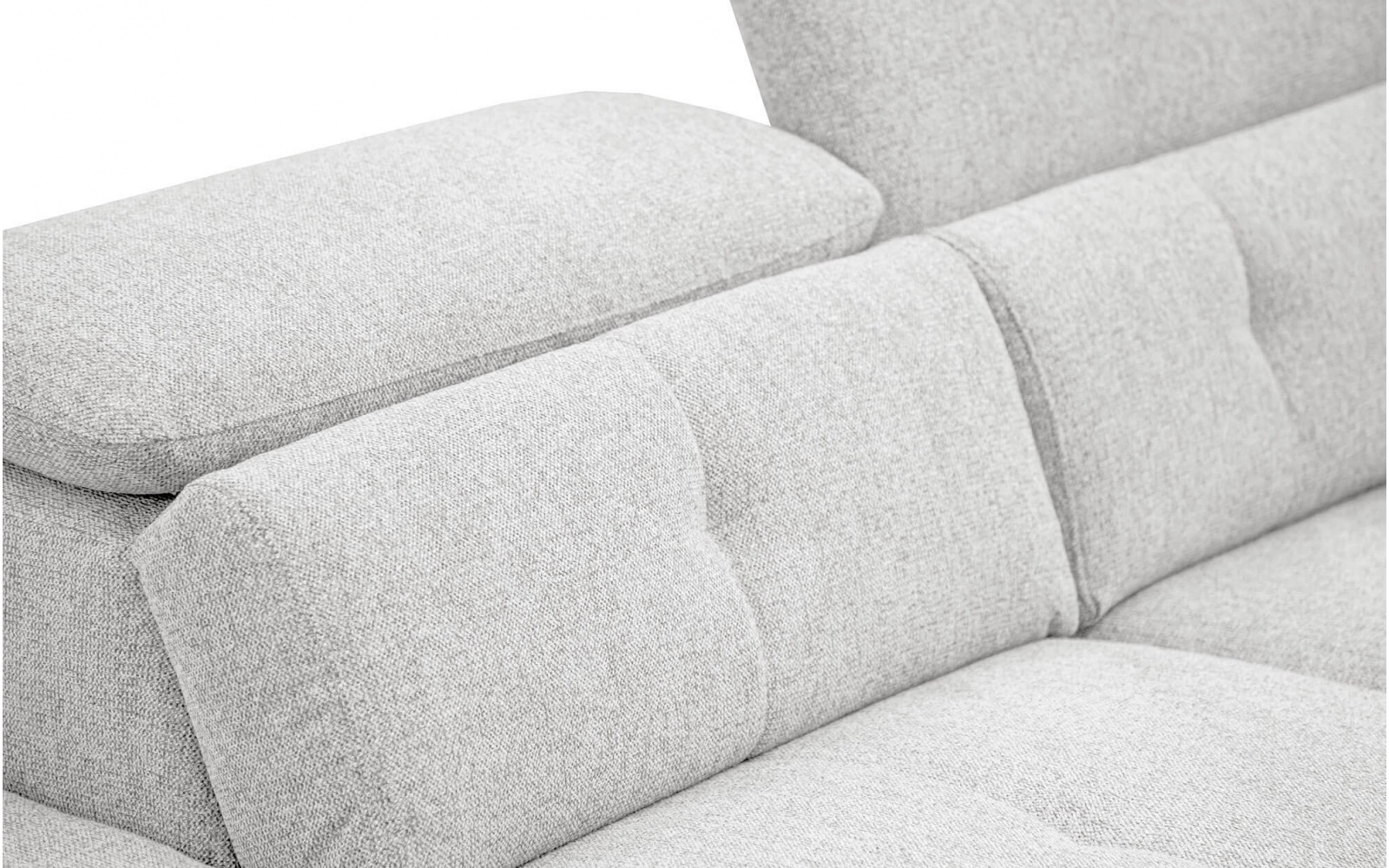 Canapé d'angle gauche avec appuis-tête réglables 5 places AVENA