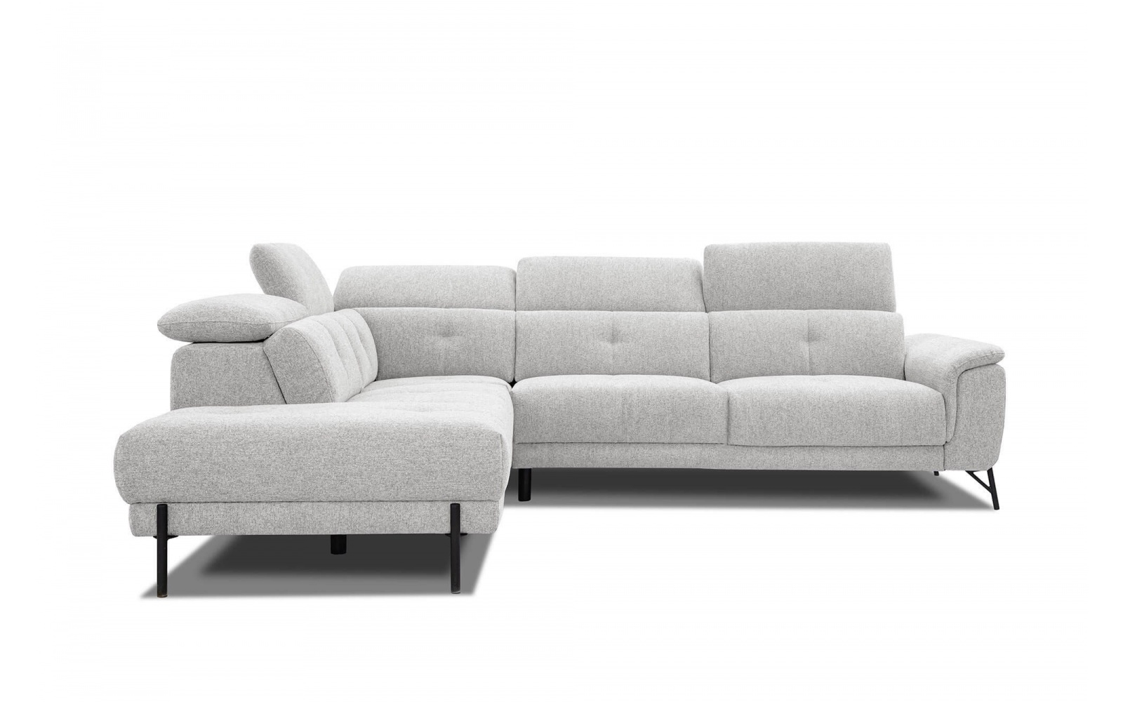 Canapé d'angle gauche avec appuis-tête réglables 5 places AVENA