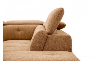 Canapé d'angle droit avec appuis-tête réglables 5 places AVENA