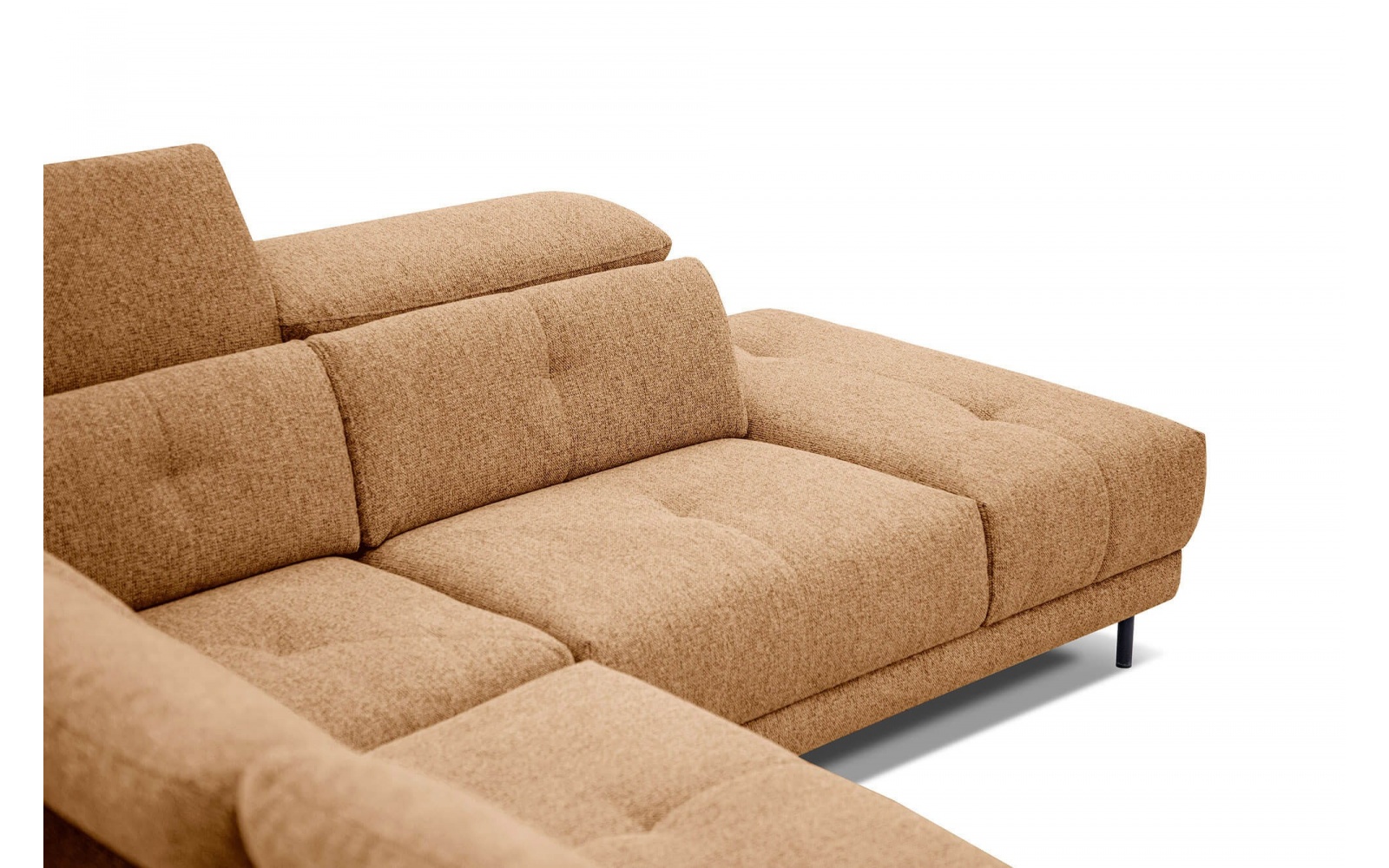 Canapé d'angle droit avec appuis-tête réglables 5 places AVENA