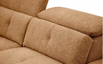 Canapé d'angle droit avec appuis-tête réglables 5 places AVENA