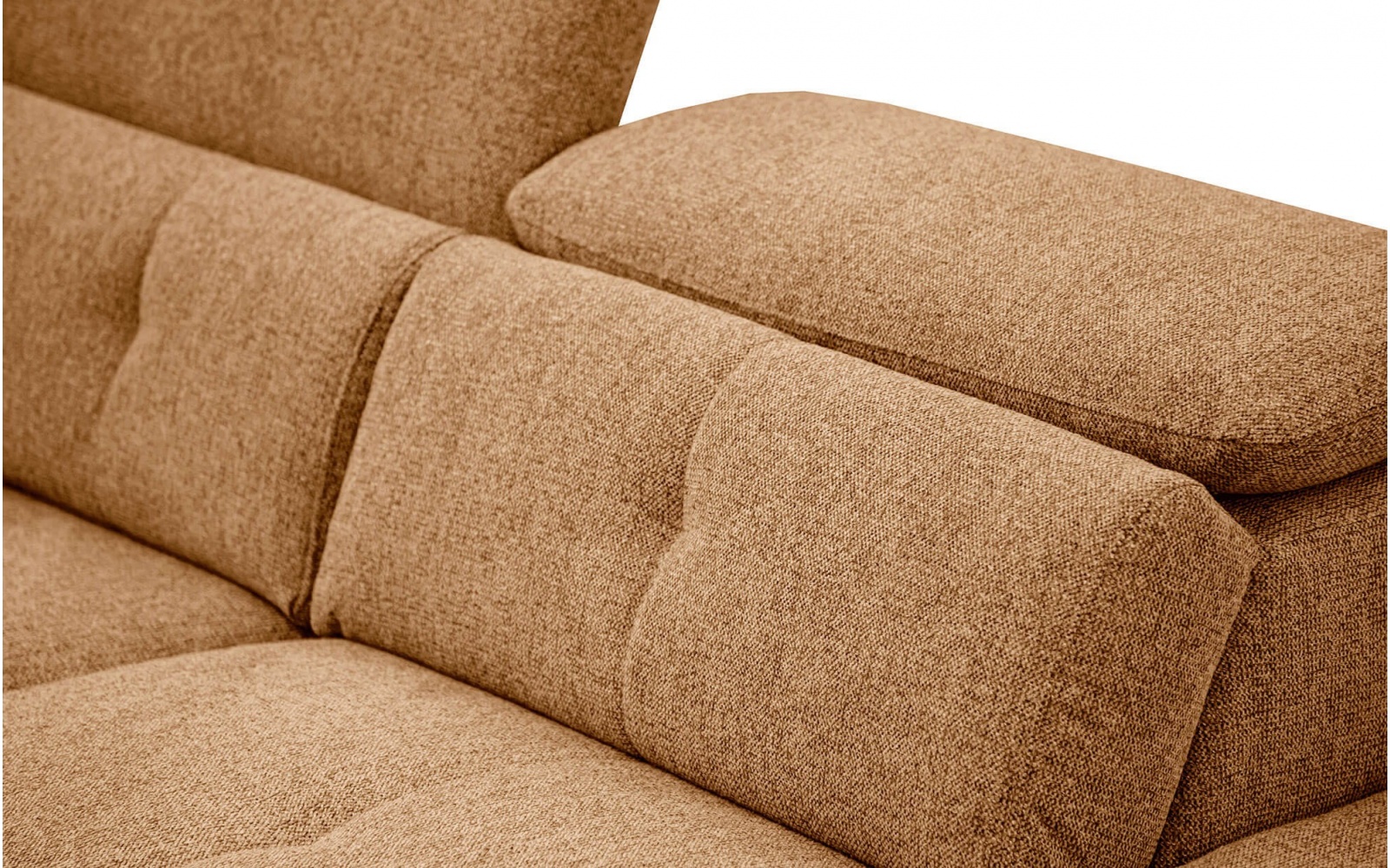 Canapé d'angle droit avec appuis-tête réglables 5 places AVENA