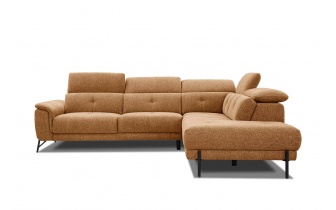 Canapé d'angle droit avec appuis-tête réglables 5 places AVENA