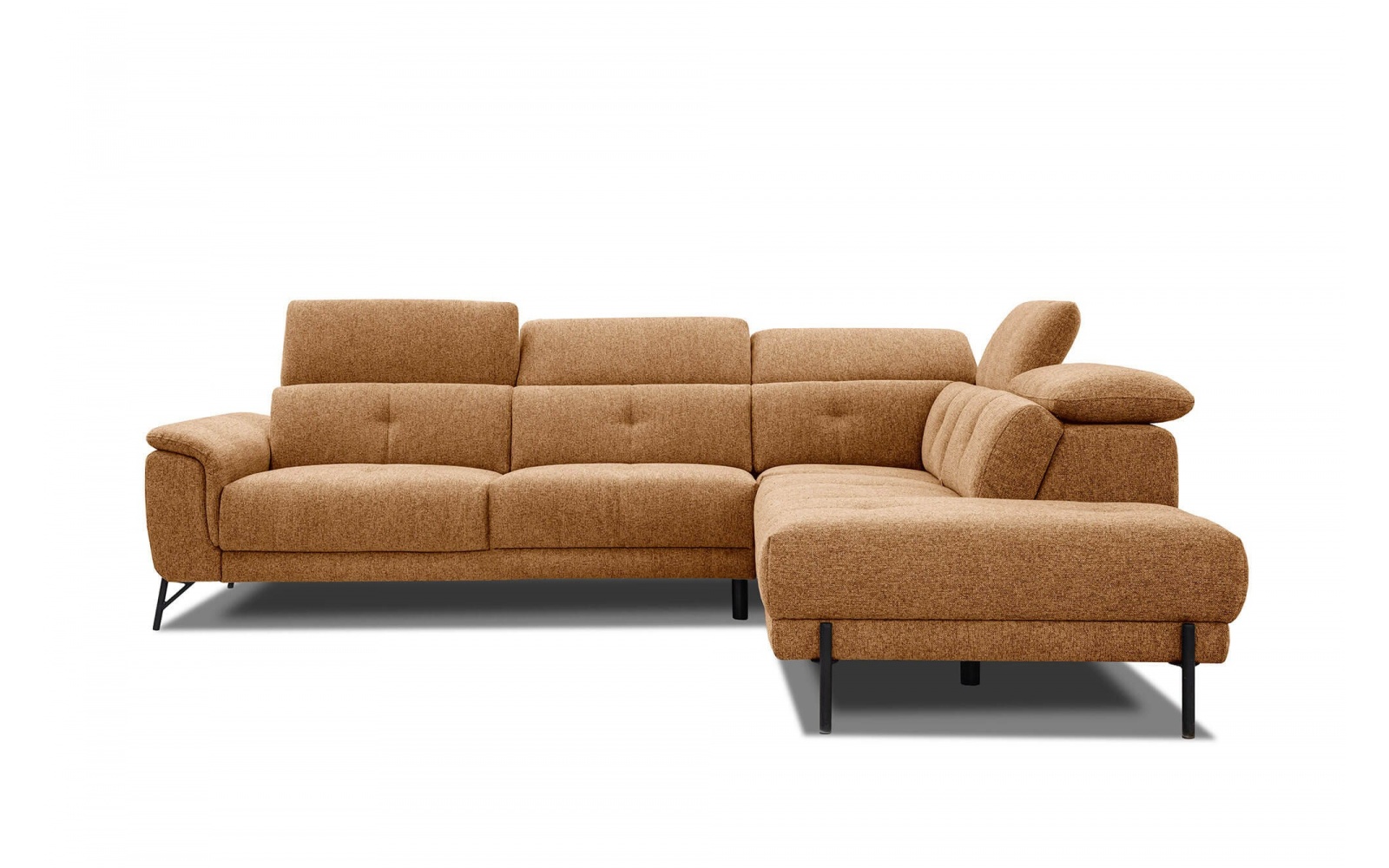 Canapé d'angle droit avec appuis-tête réglables 5 places AVENA