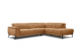 Canapé d'angle droit avec appuis-tête réglables 5 places AVENA