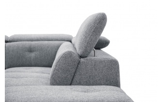 Canapé d'angle droit avec appuis-tête réglables 5 places AVENA