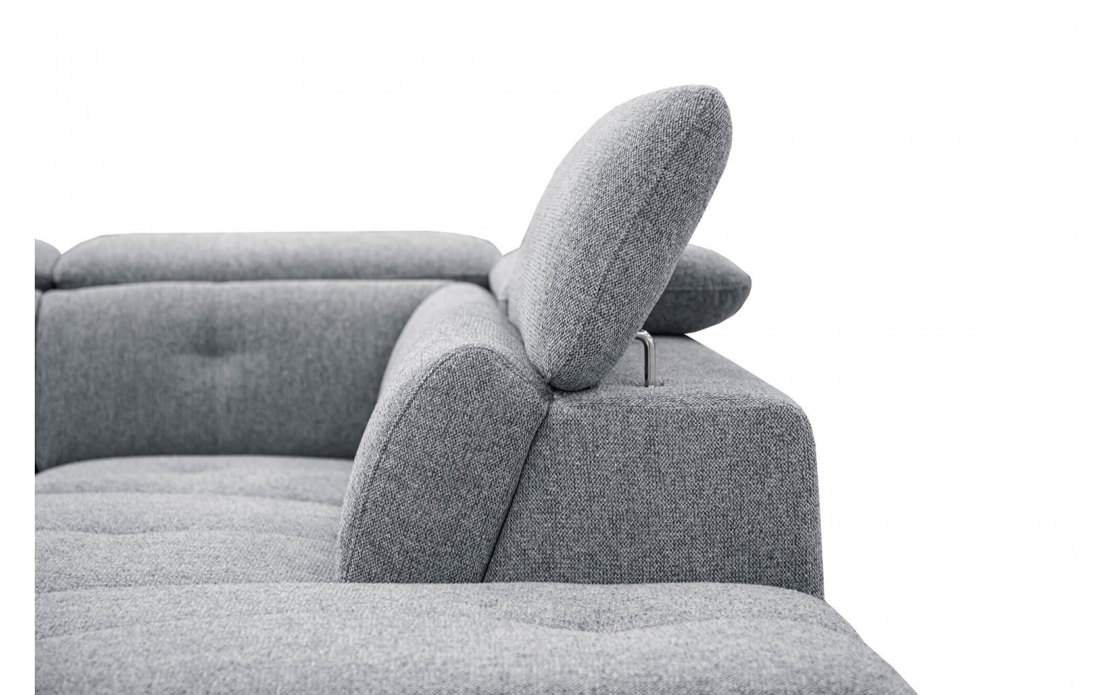 Canapé d'angle droit avec appuis-tête réglables 5 places AVENA