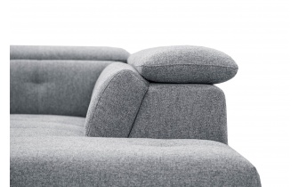 Canapé d'angle droit avec appuis-tête réglables 5 places AVENA