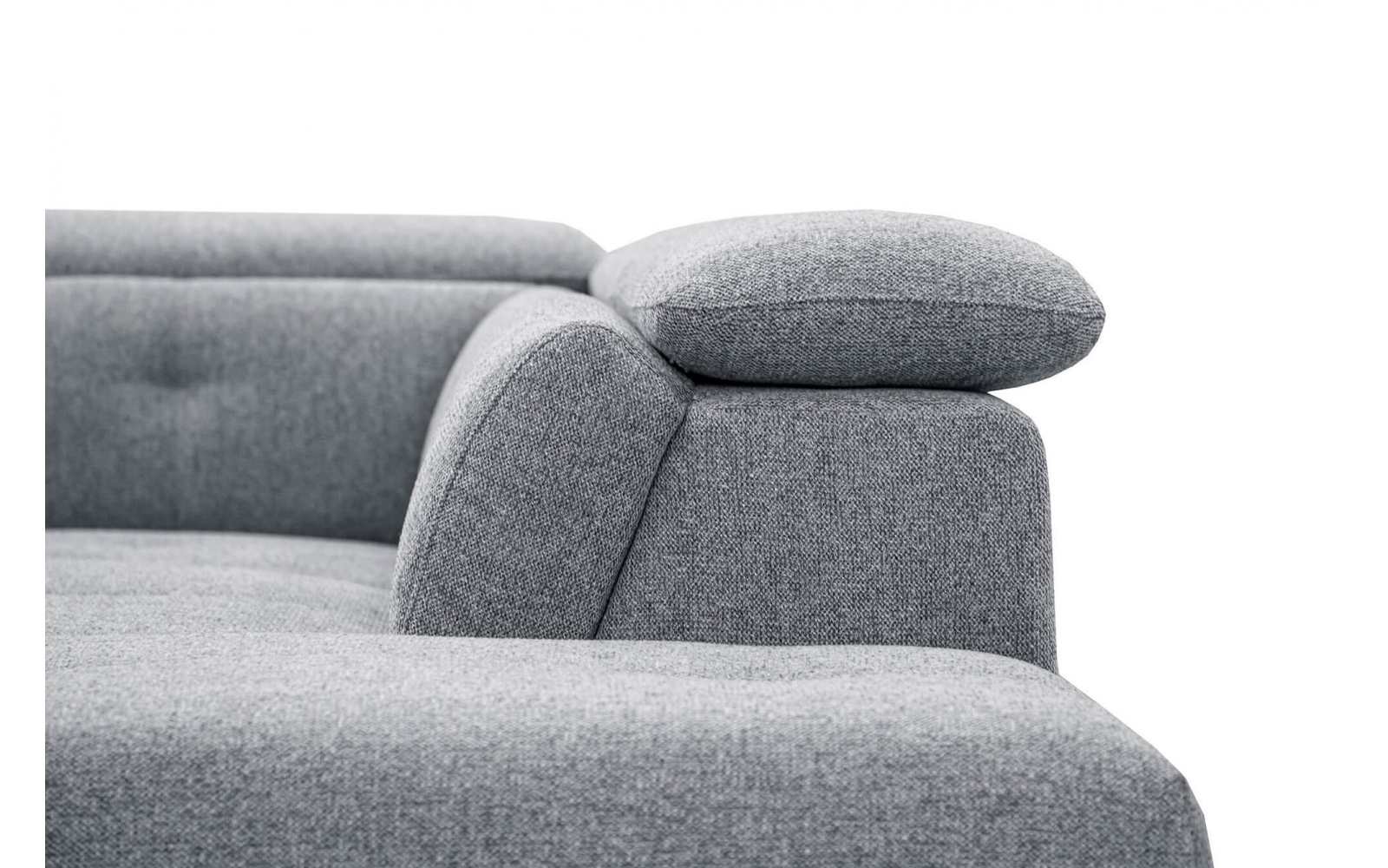 Canapé d'angle droit avec appuis-tête réglables 5 places AVENA