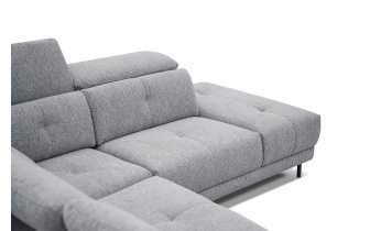 Canapé d'angle droit avec appuis-tête réglables 5 places AVENA