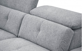 Canapé d'angle droit avec appuis-tête réglables 5 places AVENA