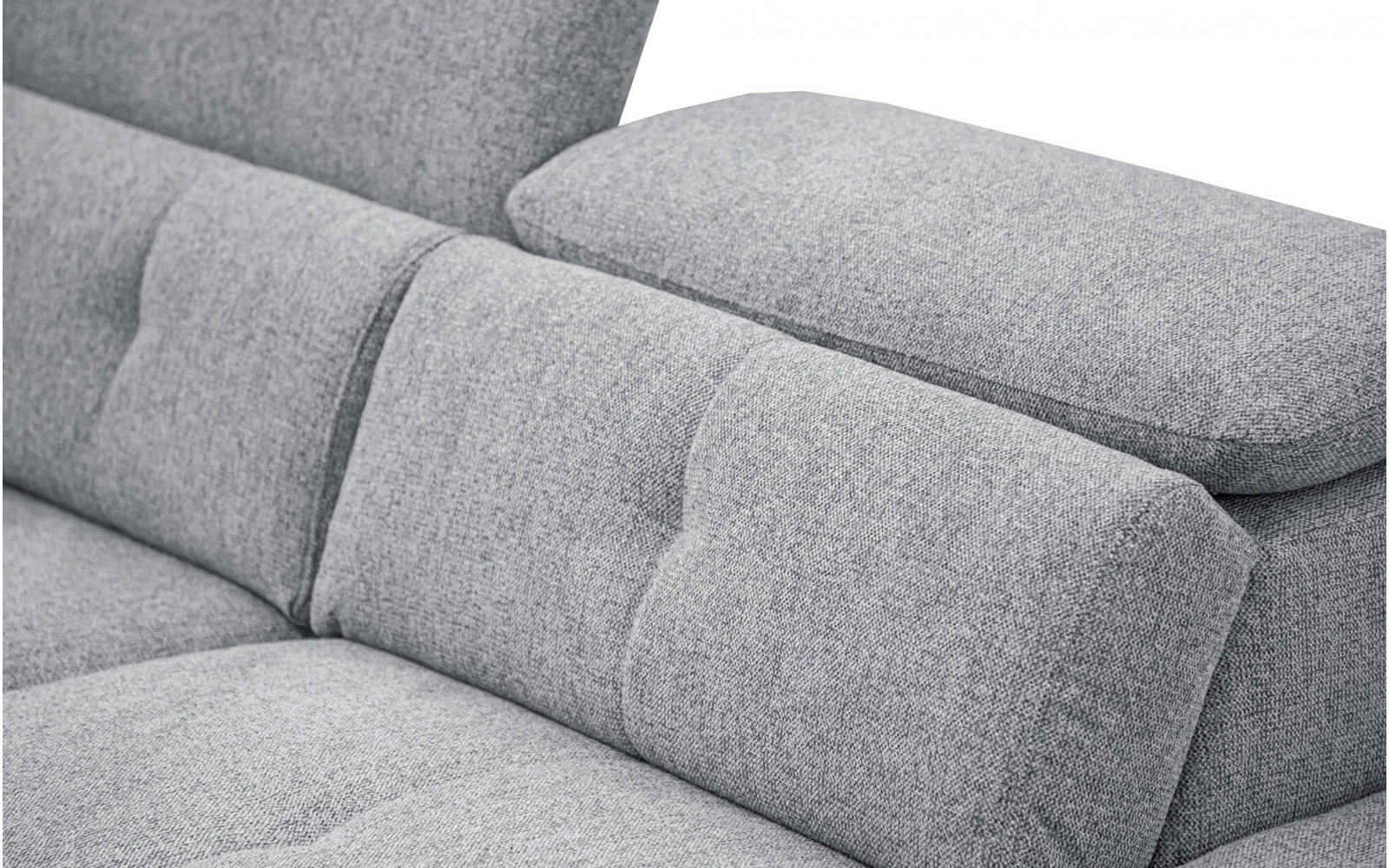 Canapé d'angle droit avec appuis-tête réglables 5 places AVENA