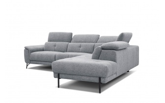 Canapé d'angle droit avec appuis-tête réglables 5 places AVENA