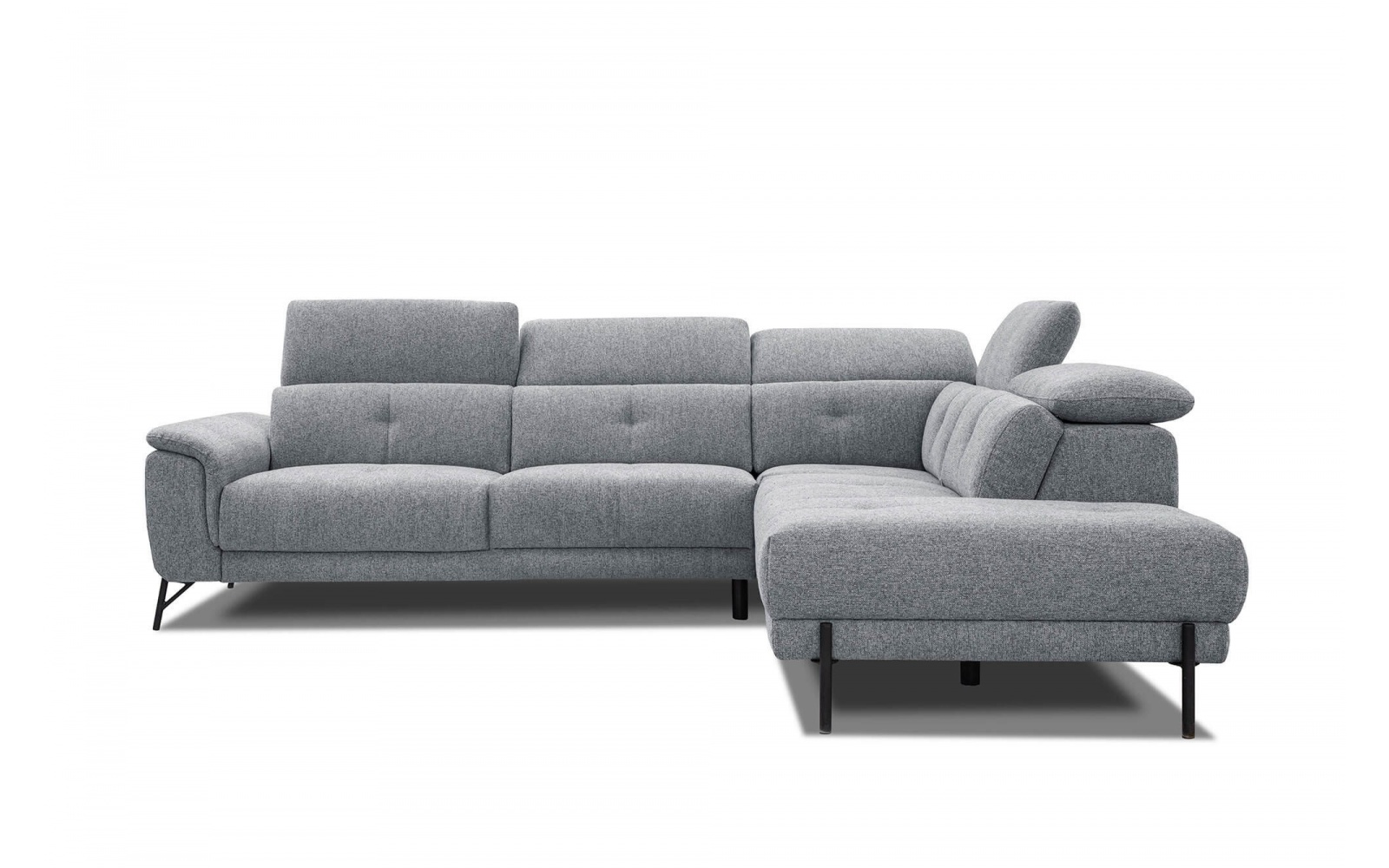 Canapé d'angle droit avec appuis-tête réglables 5 places AVENA