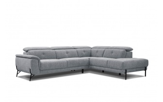 Canapé d'angle droit avec appuis-tête réglables 5 places AVENA